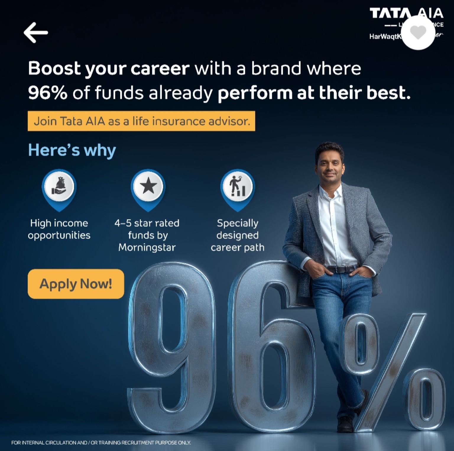 Tata AIA करियर अवसर का पोस्टर