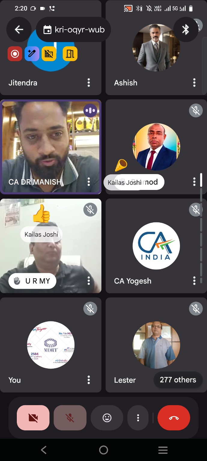 ऑनलाइन प्रशिक्षण कार्यक्रम में टीम